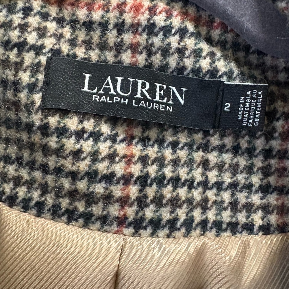 Lauren Ralph Lauren plaid Pea coat size 2 - Picture 3 of 15